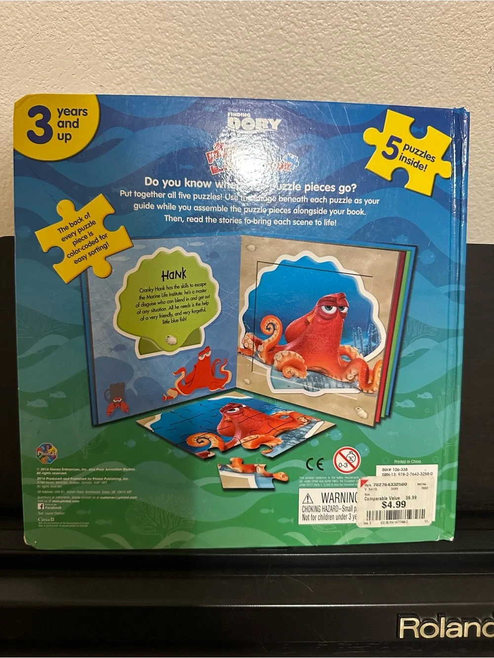 Disney Finding Dory Puzzle Book - Blue & Green Ocean Art Puzzle 100 pieces